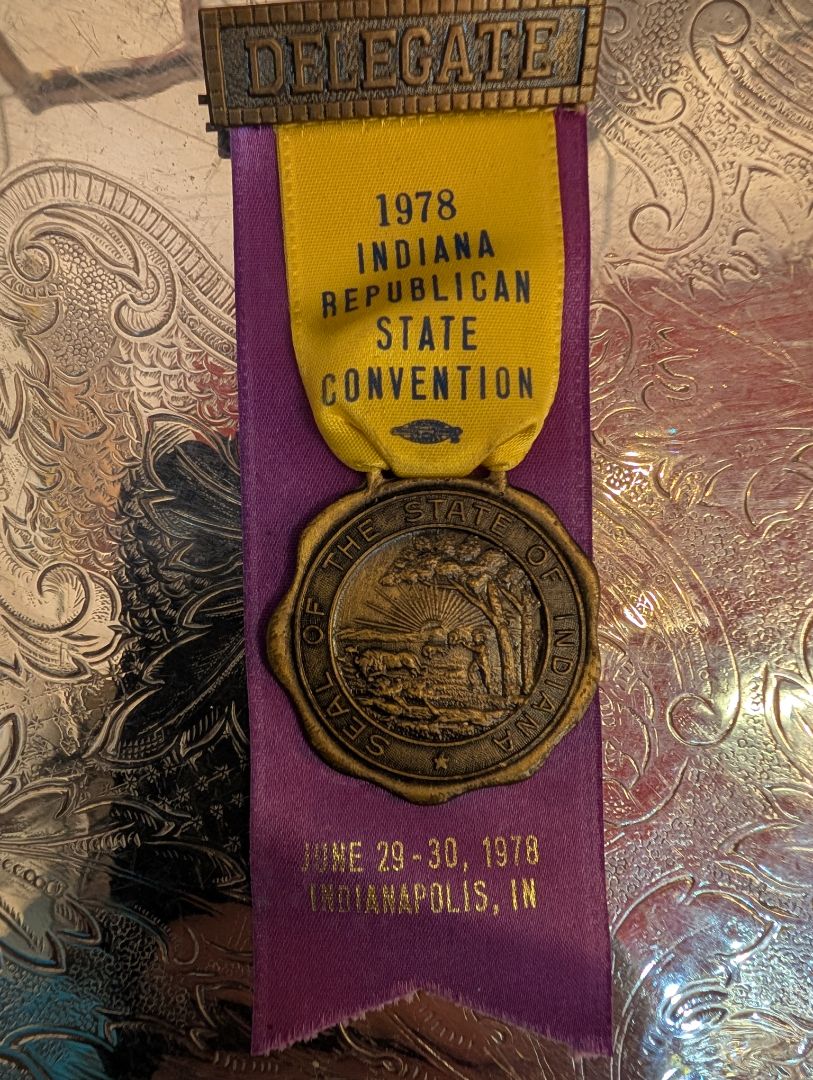 1978 Indiana Republican state convention delegate ribbon