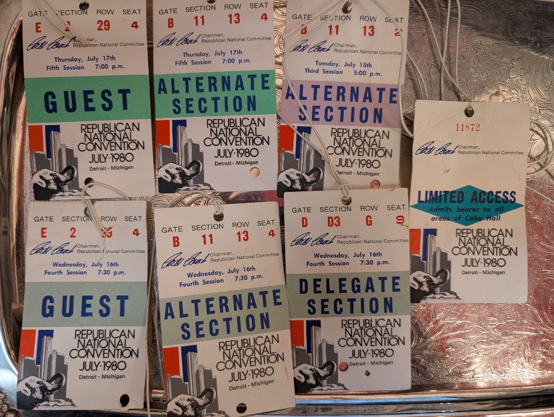 1980 Republican national convention limited access pass