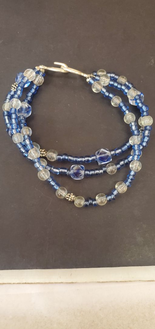 Cobalt Seed Beaded Bracelet