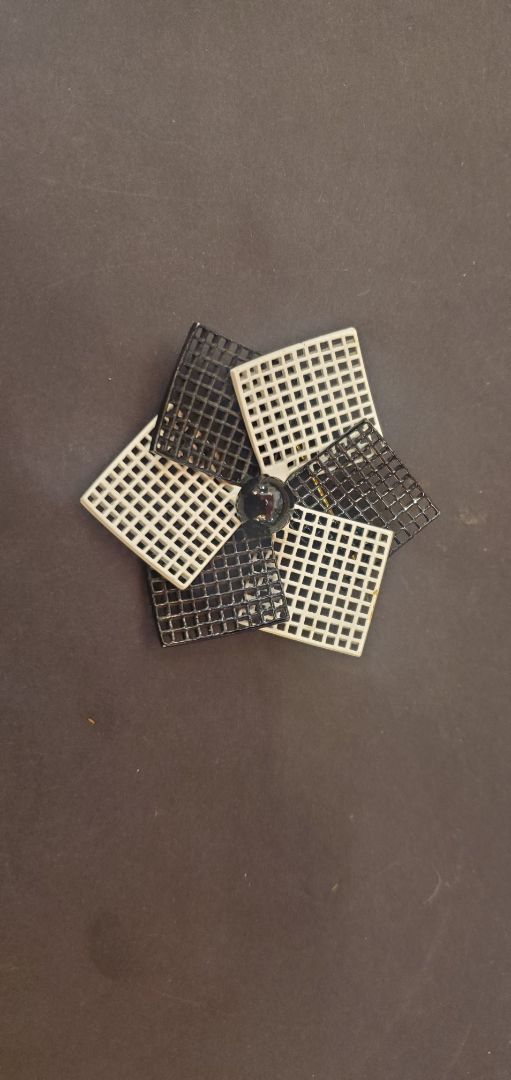 Monochrome Mesh Style Brooch