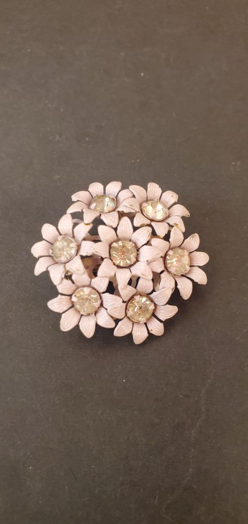Pastel Floral Cluster Brooch