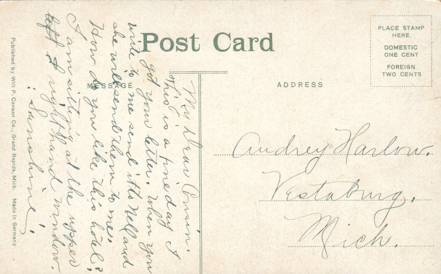 Hotel Holland in Holland Michigan Mich MI Postcard