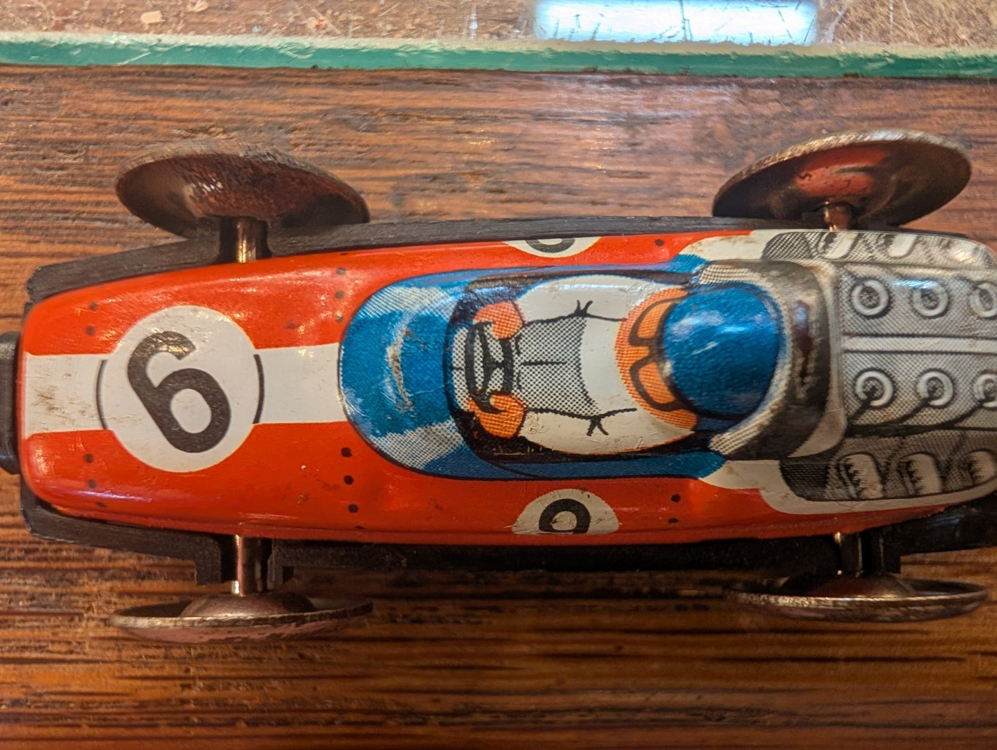 Vintage Tin Race Car Litho W. Germany Speed Racer 9