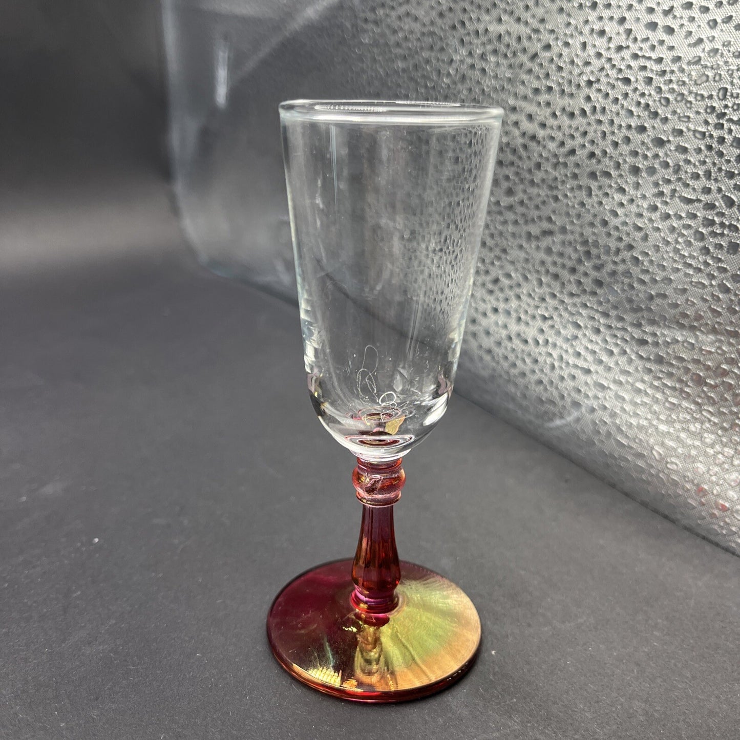 Cranberry Optic Cordial Sherry Glasses Set Of 4