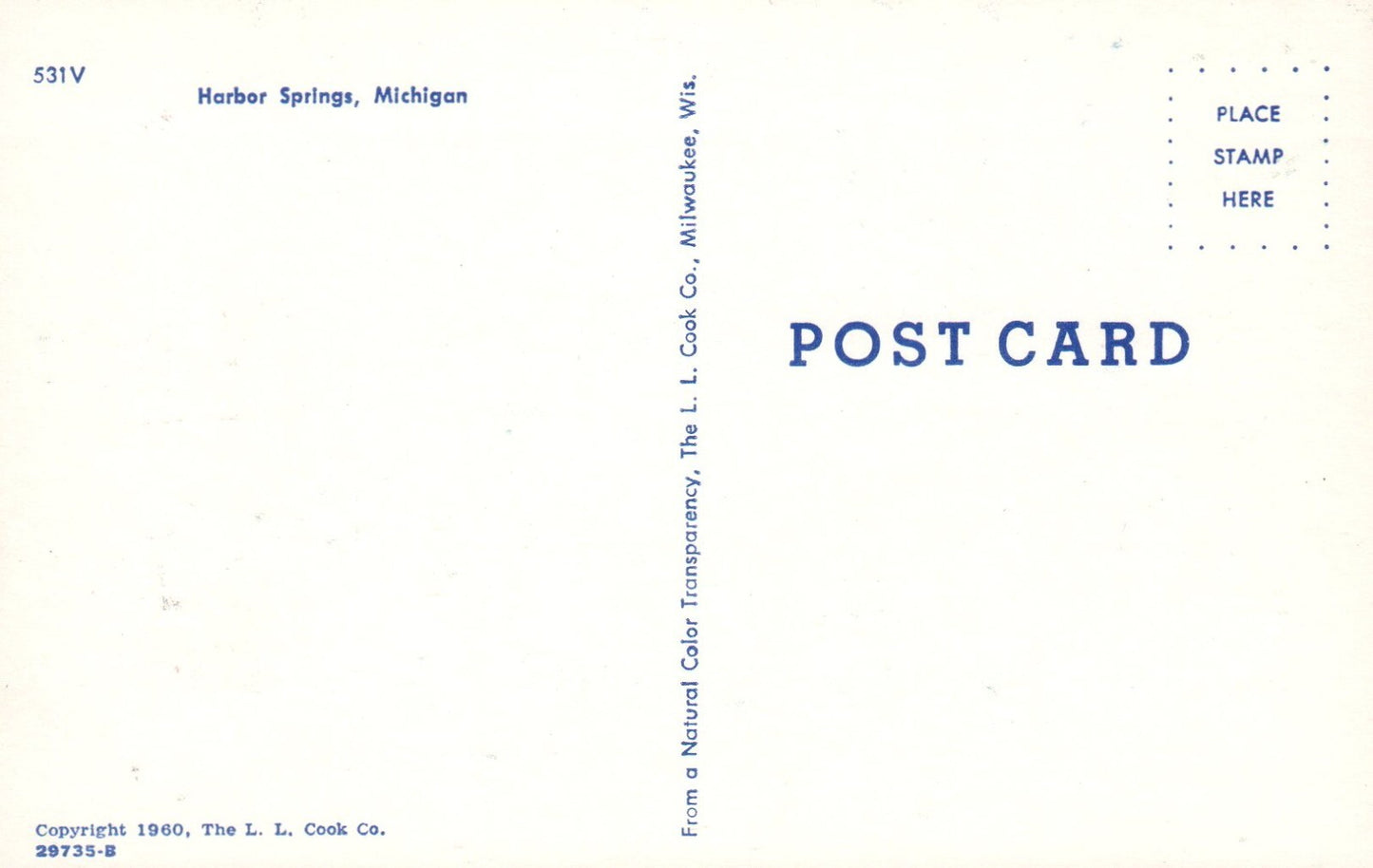 Harbor Springs Main Street Old Cars MI Michigan Mich Postcard