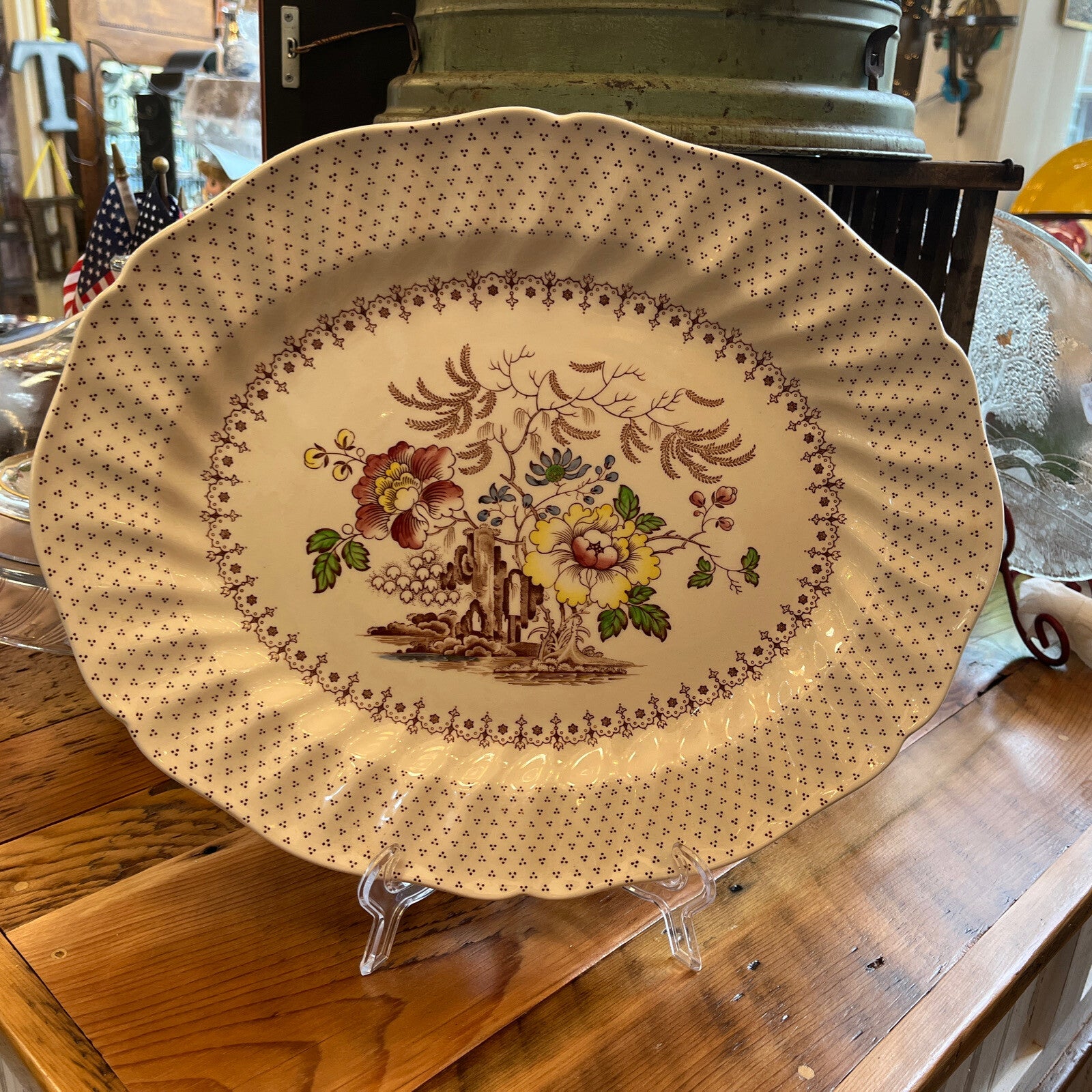 Vintage Royal Doulton China Grantham D5477 Serving Platter 13 3/8" c1934-64 R10