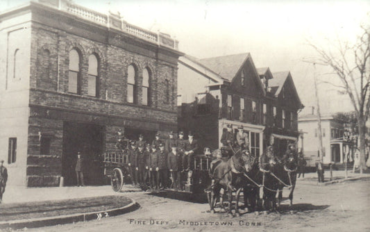 Real Photo Made From Old Glass Negative "Fire Department" KY Kentucky  Postcard
