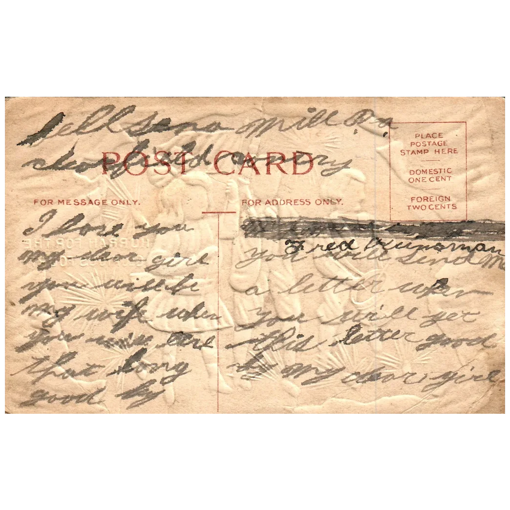 Hurrah for the Glorious Fourth Children Celebrating Vintage Patriotic Postcard