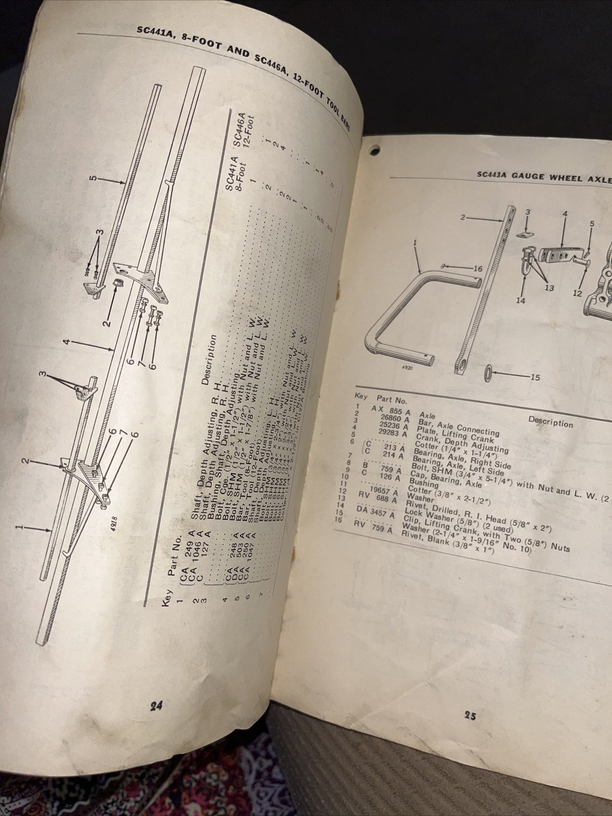Vtg John Deere Tool Bar Cultivators, Nos. 900-970 Series Operator's Manual