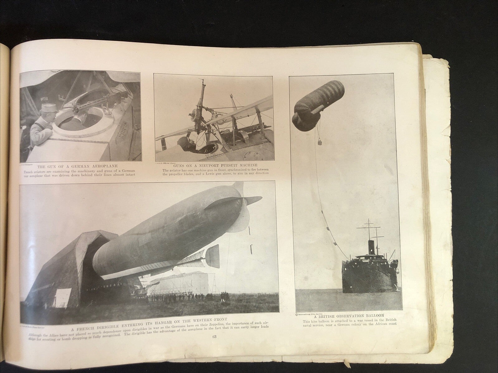 World War I Pictorial Book Oversized - Missing covers and pages 1-4