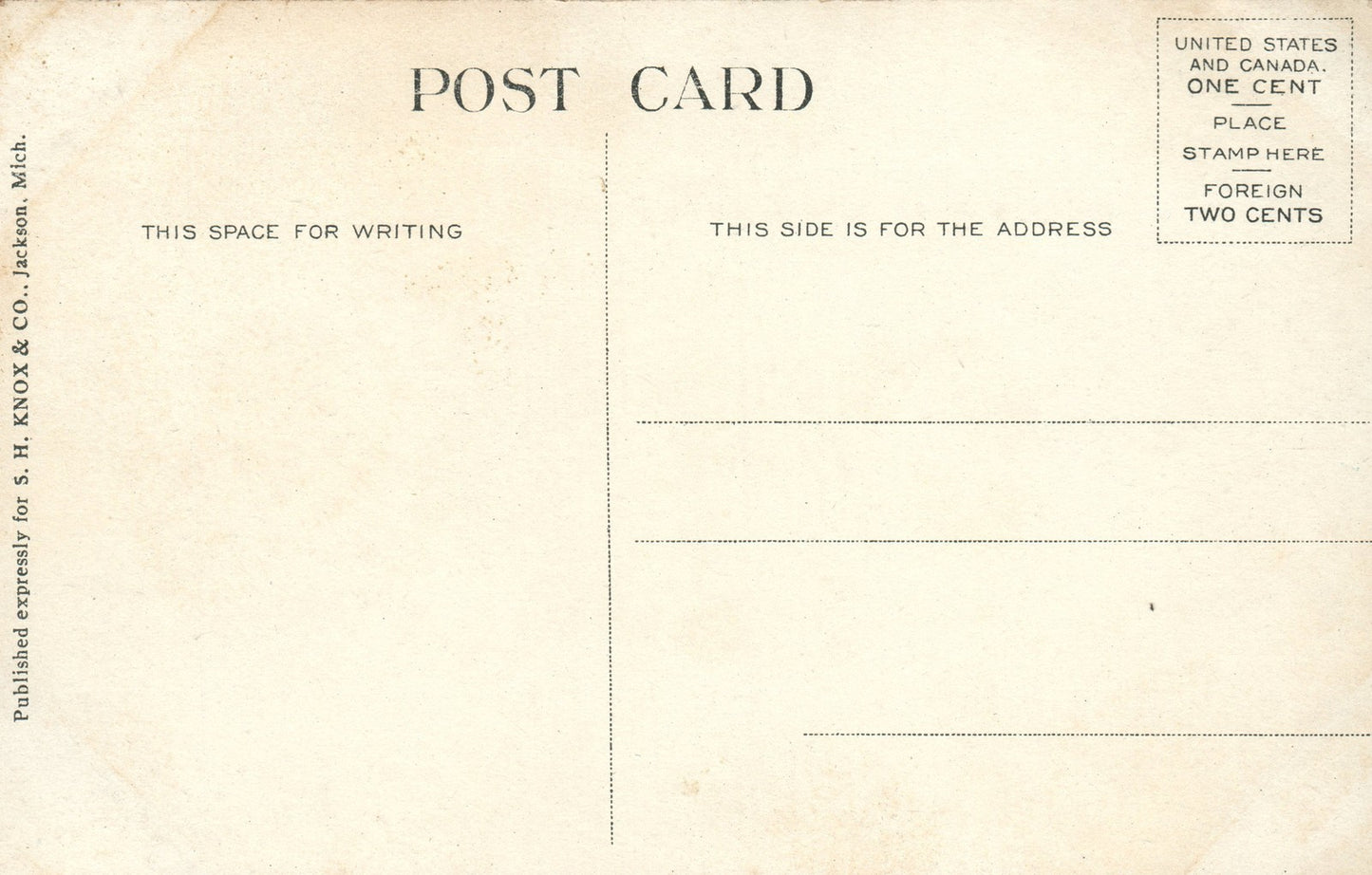 View of First Street North Franklin St Jackson MI Mich Michigan Postcard