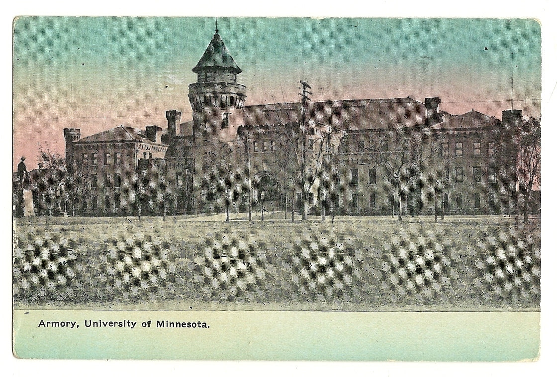 1913 Armory University of Minnesota MN Postcard