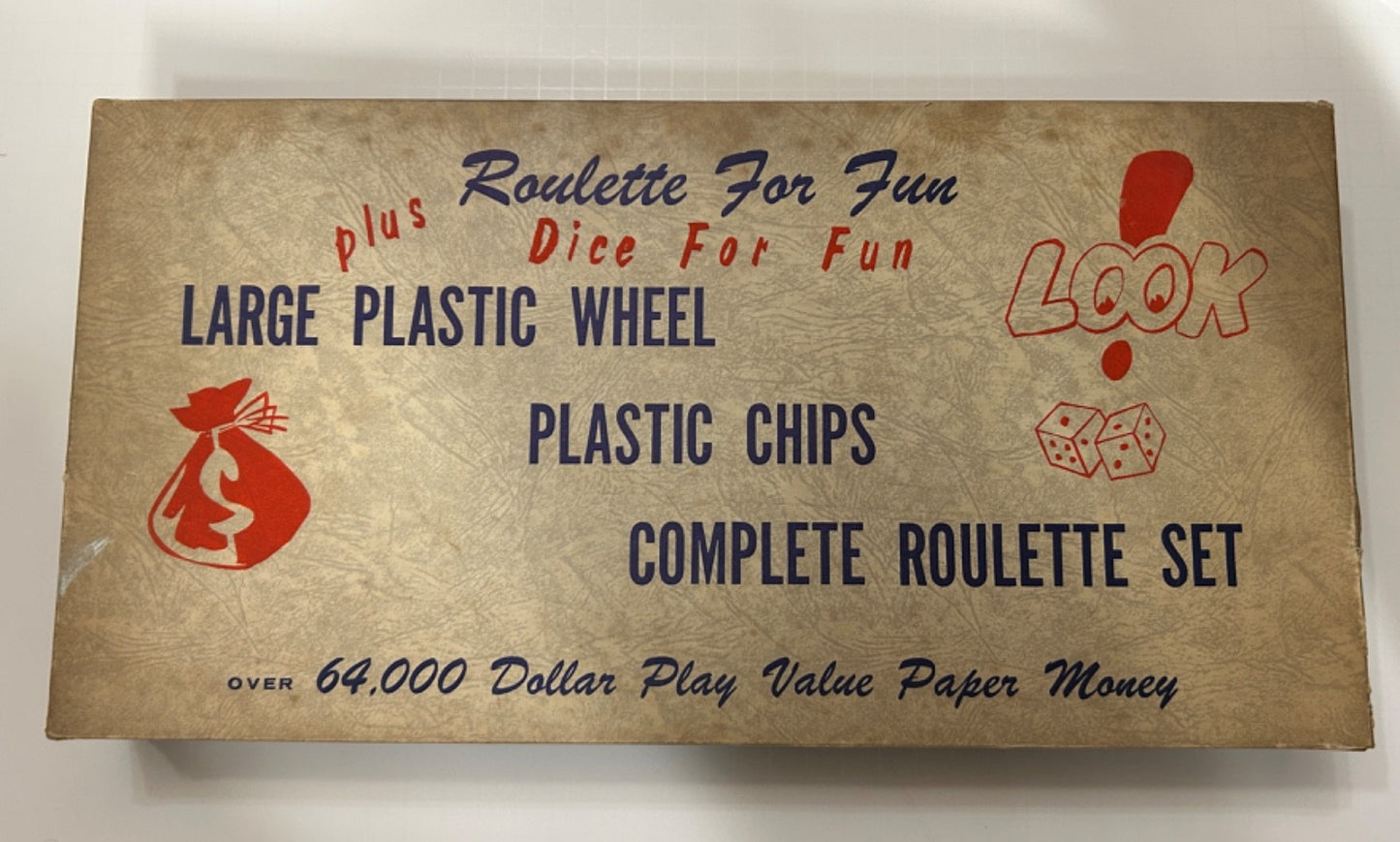 RARE 1950'S VINTAGE ROULETTE FOR FUN CASINO GAME COMPLETE SET DRUEKE & SONS