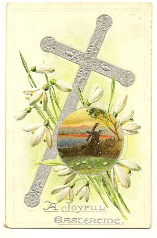 Tuck Easter Postcard Series 703 Windmill Sunset