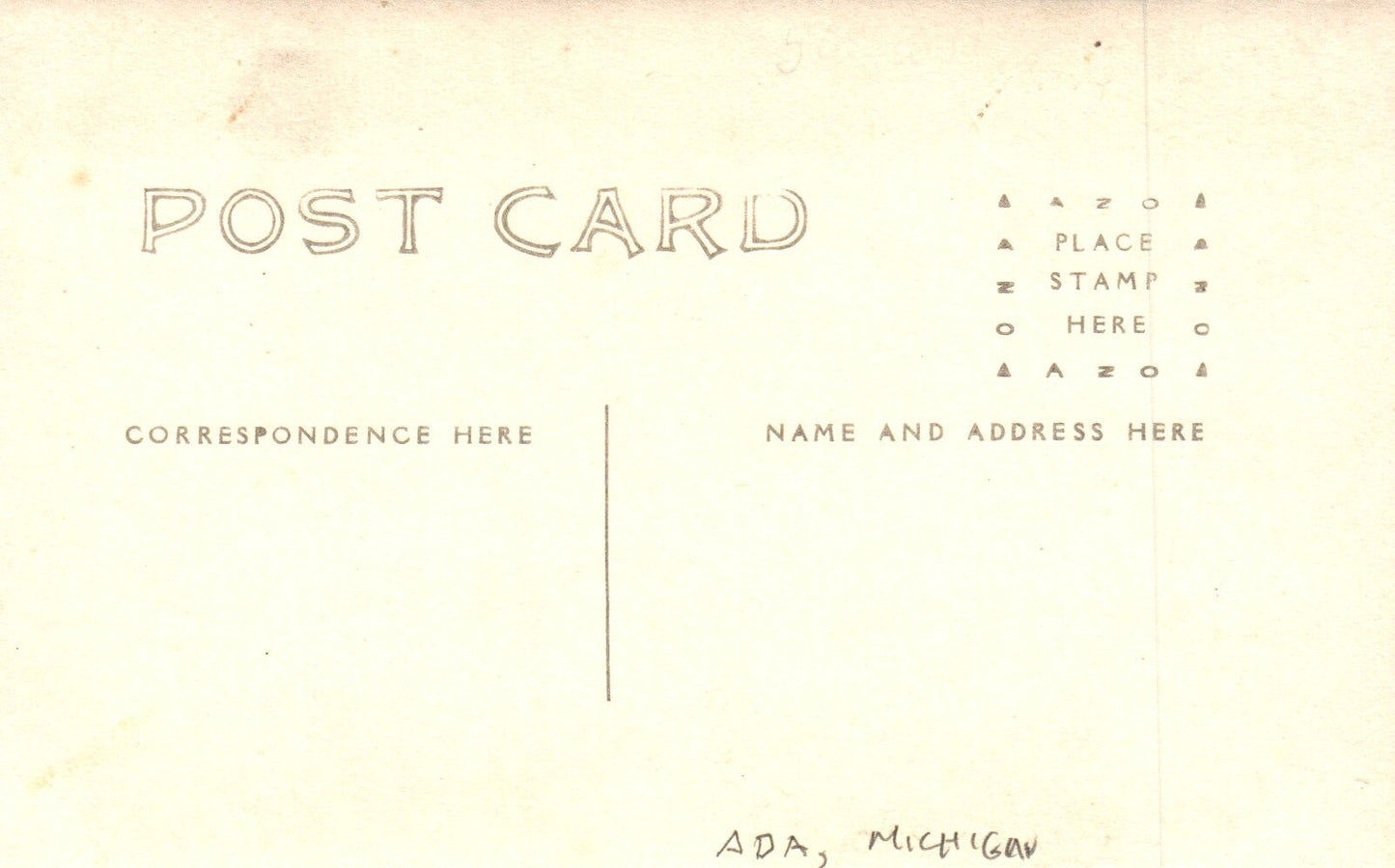 RPPC Street View with Houses of Ada Michigan Mich MI Postcard