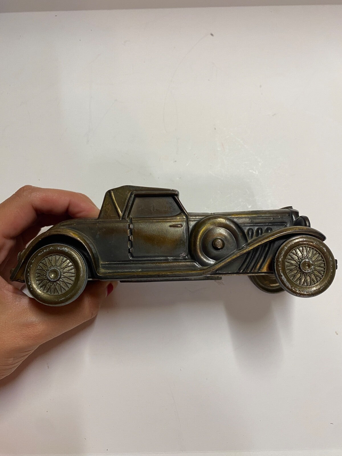 Vintage 1974 Brass Car Bank Duesenberg Banthrico INC. Chicago USA