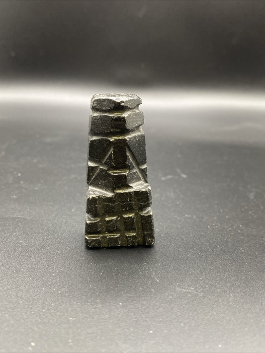 2 1/4" BLACK  Marble  Onyx Stone Replacement Bishop Chess Piece