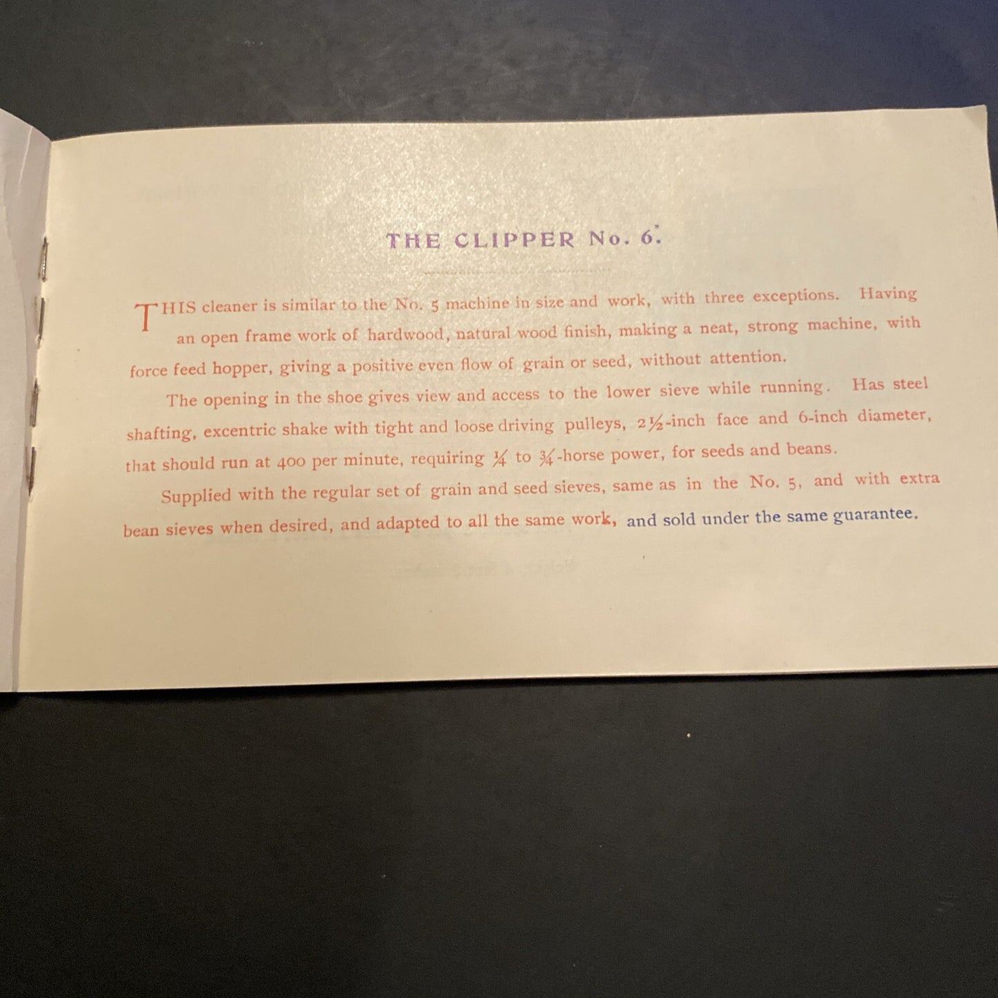 A T Ferrell Company Clipper Grain Seed Saginaw MI Trading Trade Card Advertising