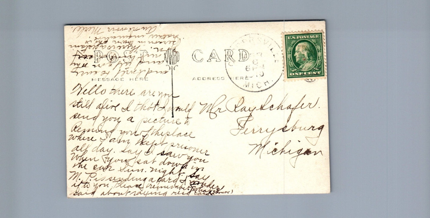 Real Photo of High School in Coopersville MI Michigan Postcard