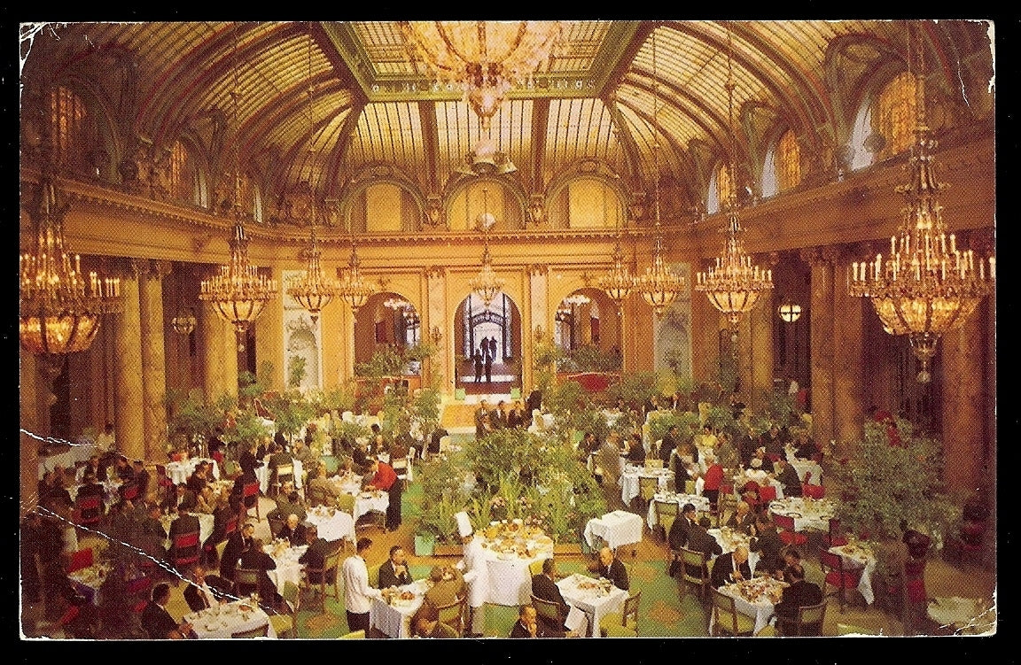 Interior Sheraton Palace San Francisco California CA Restaurant Postcard