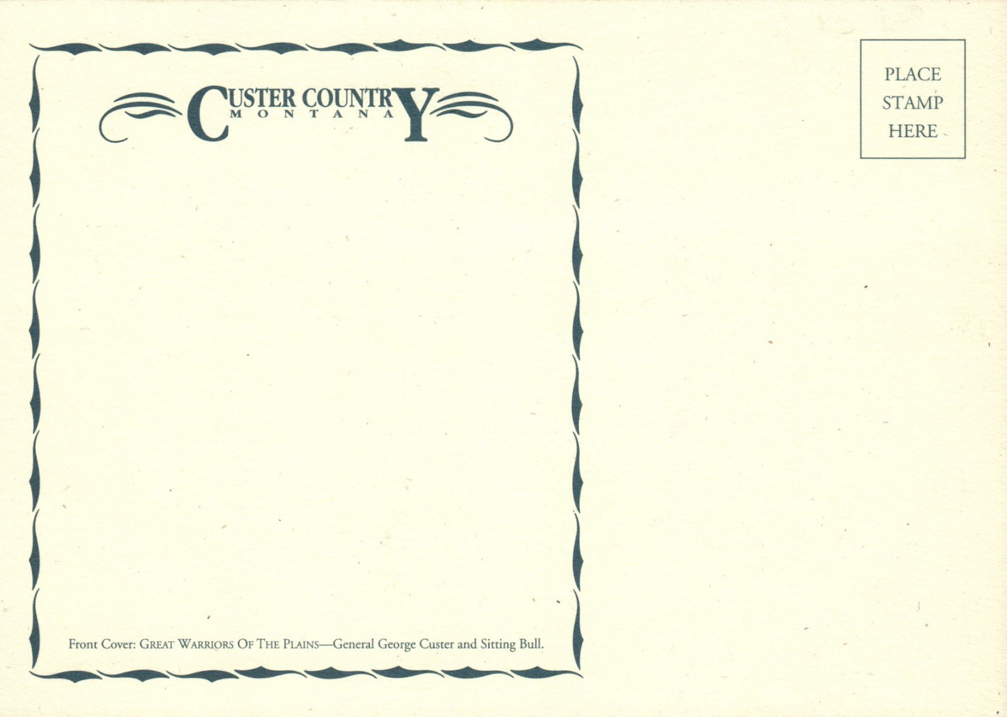 General George Custer and Sitting Bull Postcard Custer Country Montana