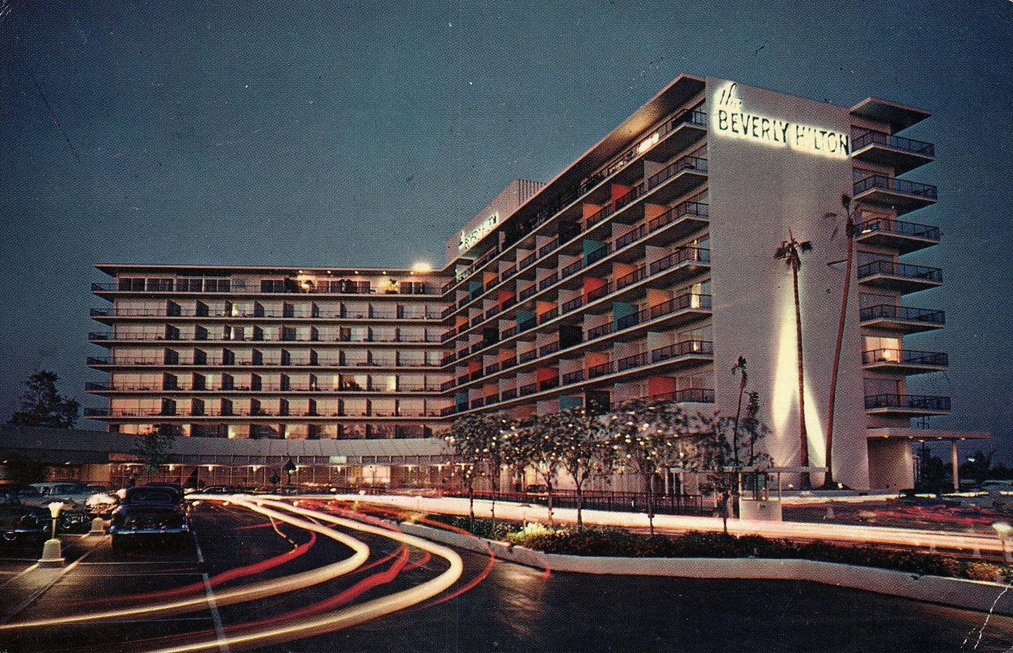 Beverly Hilton Hotel Beverly Hills Calif 1965 Vintage Postcard
