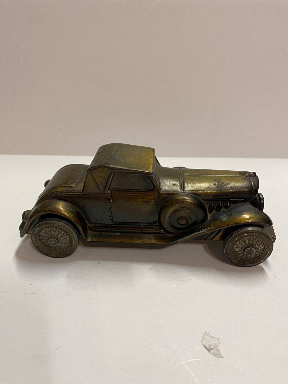 Vintage 1974 Brass Car Bank Duesenberg Banthrico INC. Chicago USA