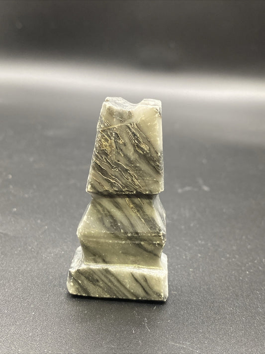 2" GREY GRAY  ROOK Marble  Onyx Stone Replacement Bishop Chess Piece