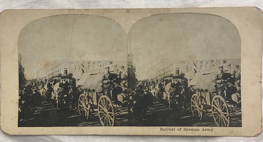 WWI Stereoview Retreat Of German Army War