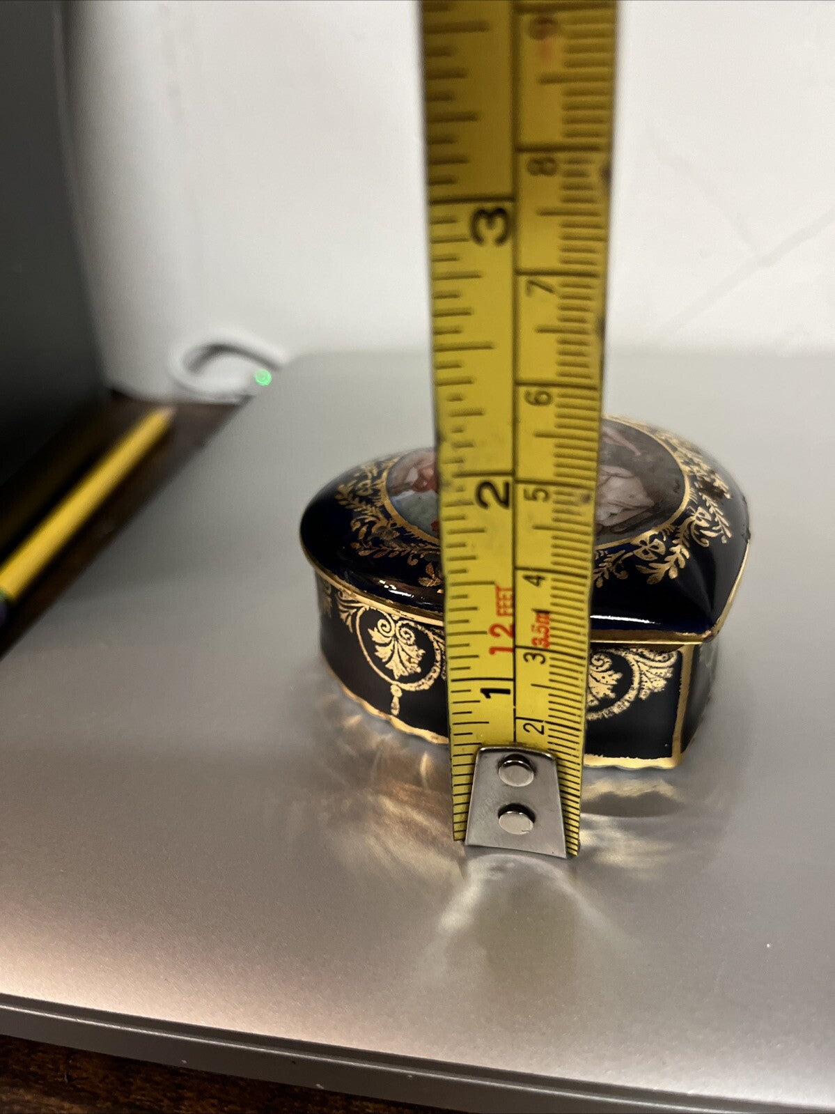 Trinket Jewelry Box Martinroda Porcelain Hand Painted Made in Germany Pm Signed