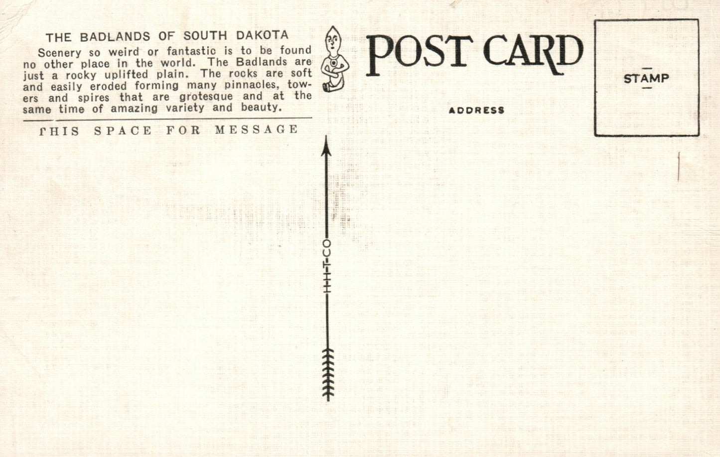 B148 Vampire Peak and Cedar Pass Badlands Natl Monument South Dakota SD Postcard