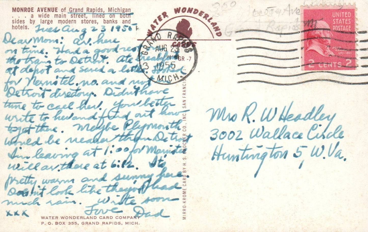 Monroe Avenue, Grand Rapids, Michigan MI Postcard