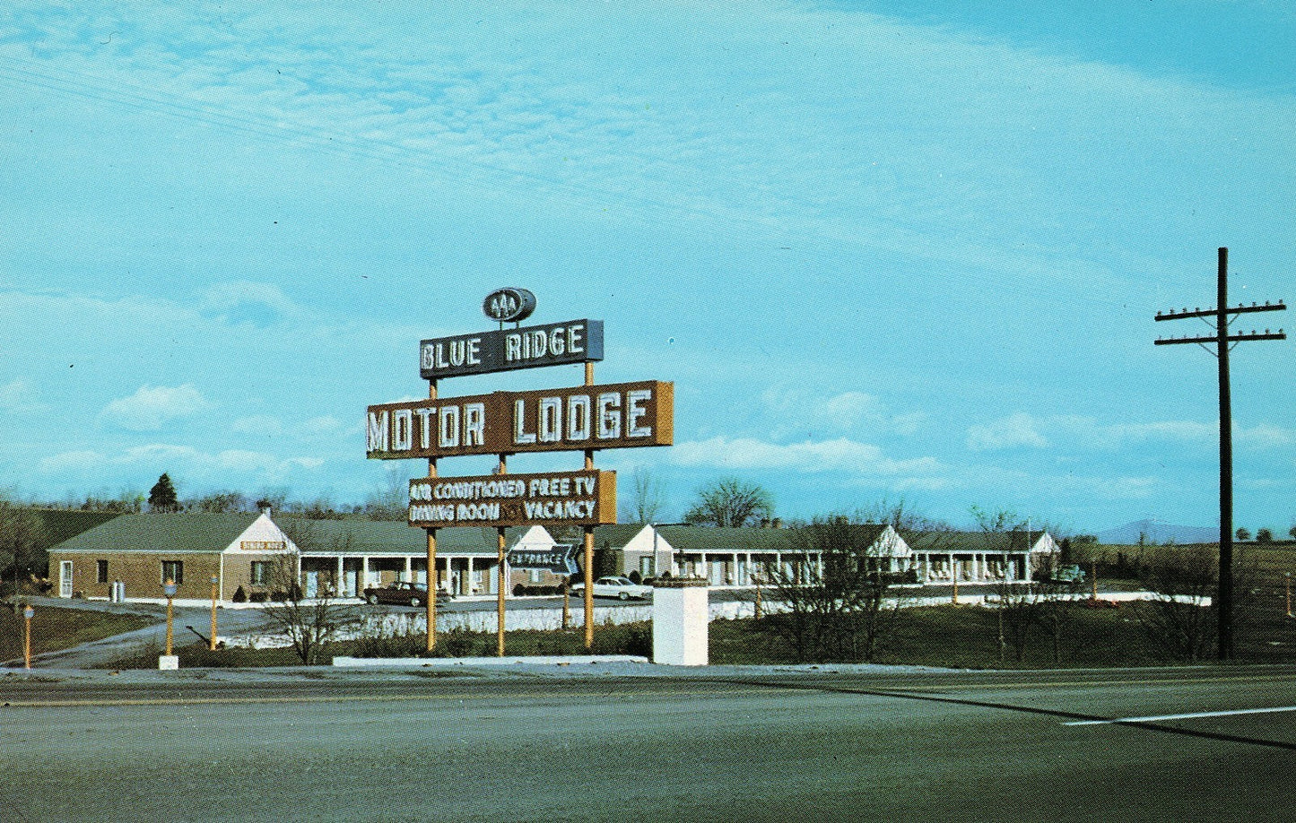 Blue Ridge Motor Lodge & Dining Room New Market VA Virginia Hotel Motel Postcard