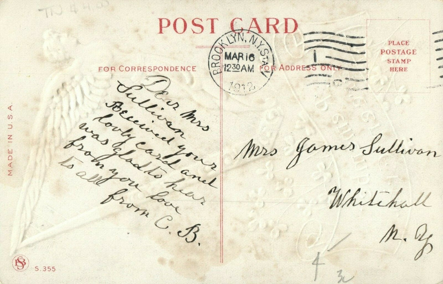 Samson Bros Remember Green Erin Ruins of Irish Castle St Patrick's Day S.355