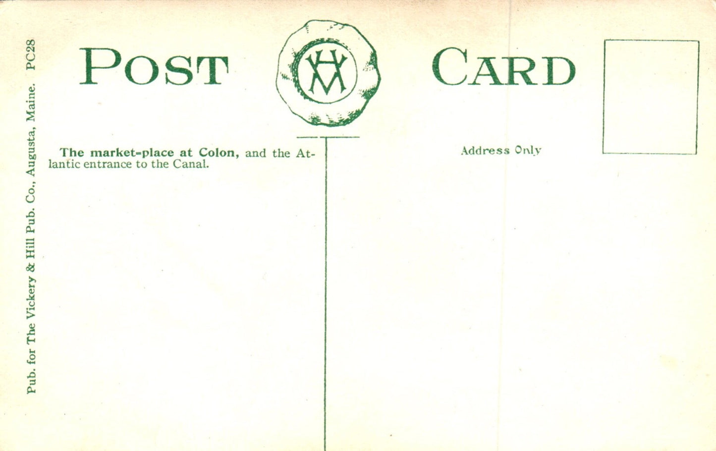 The Market Place in Colon by the Atlantic Canal Entrance Vintage Panama Postcard