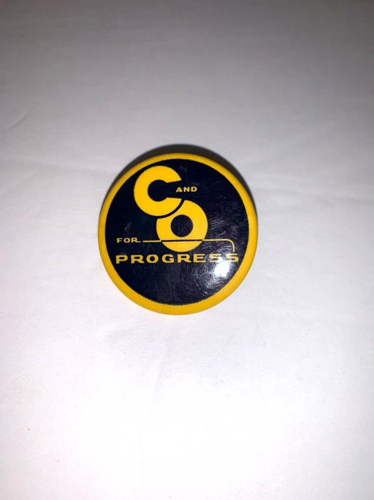 Scarce 1 1/2" C and O Railroad Train Pin