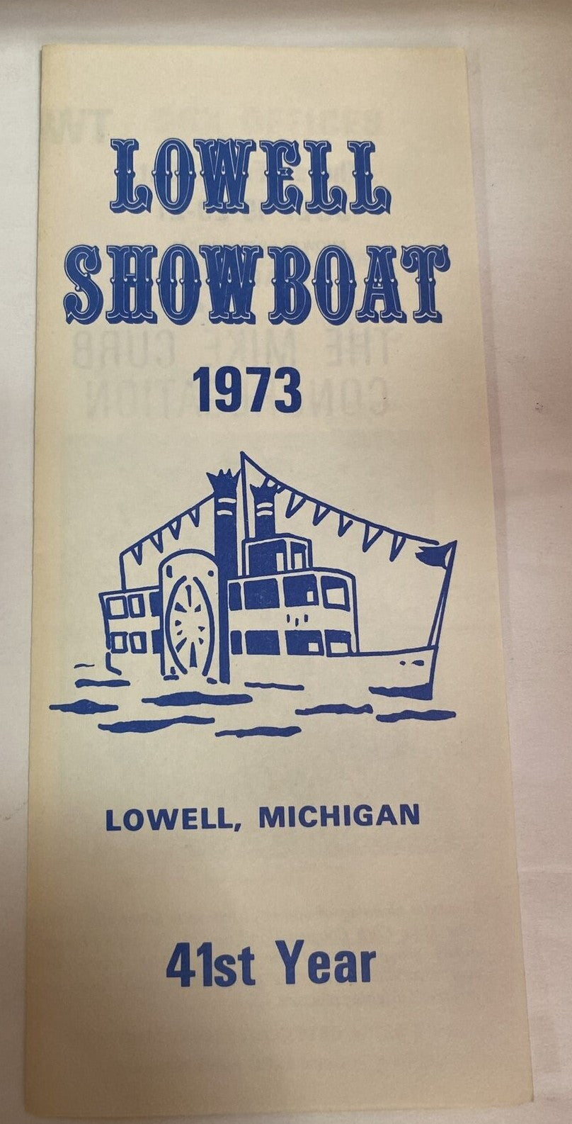 1973 41st Year Boots Randolph Lowell Showboat Mi Michigan brochure