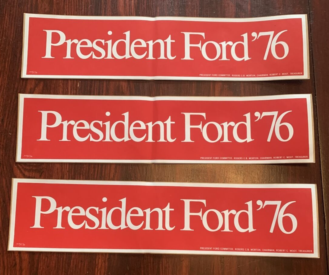 1976 FORD Bumper Sticker President GERALD R FORD Grand Rapids Michigan MI