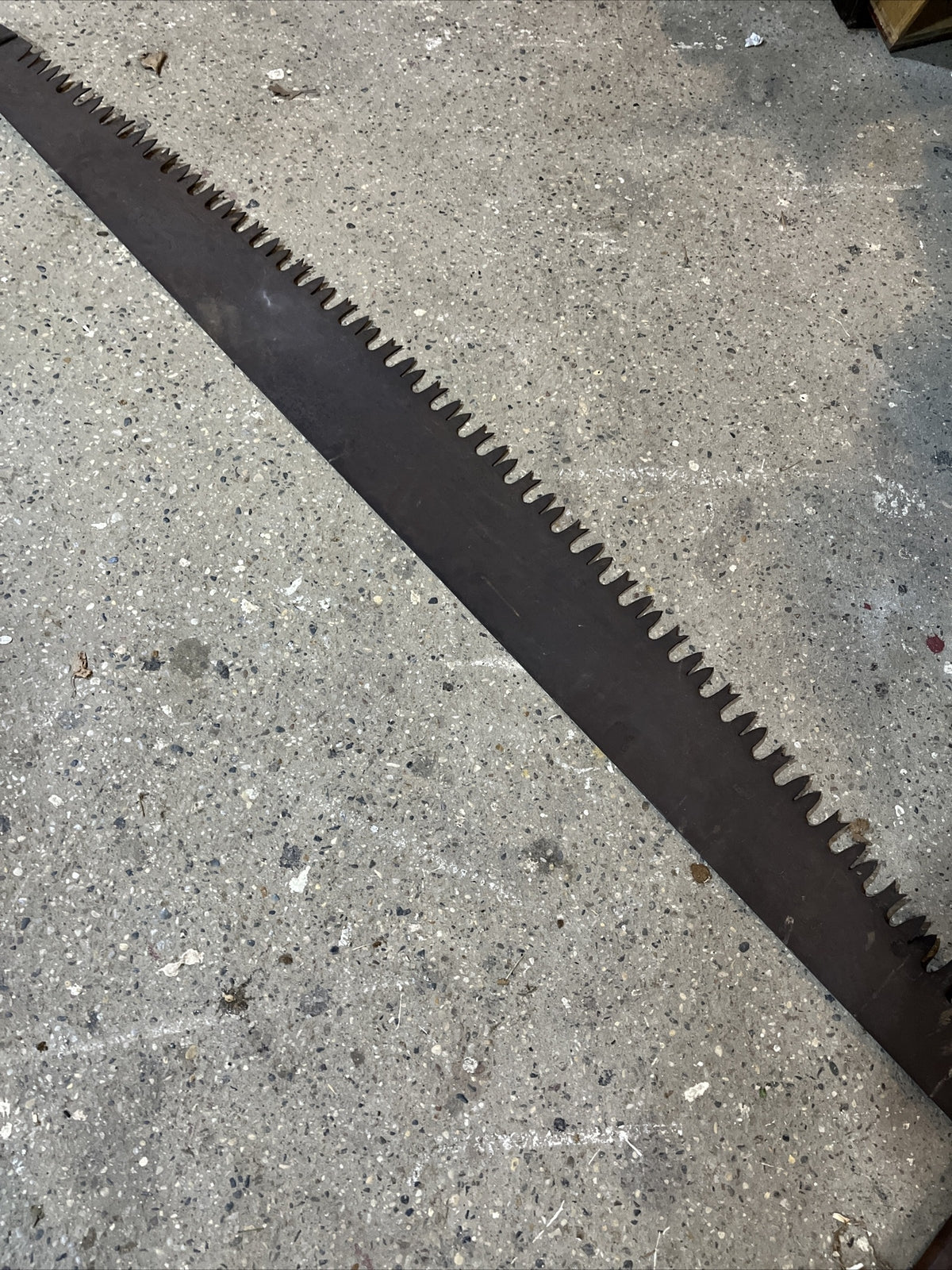 Antique Crosscut 2 Man Logging Saw 66" - Wide blade, Primitive Tool