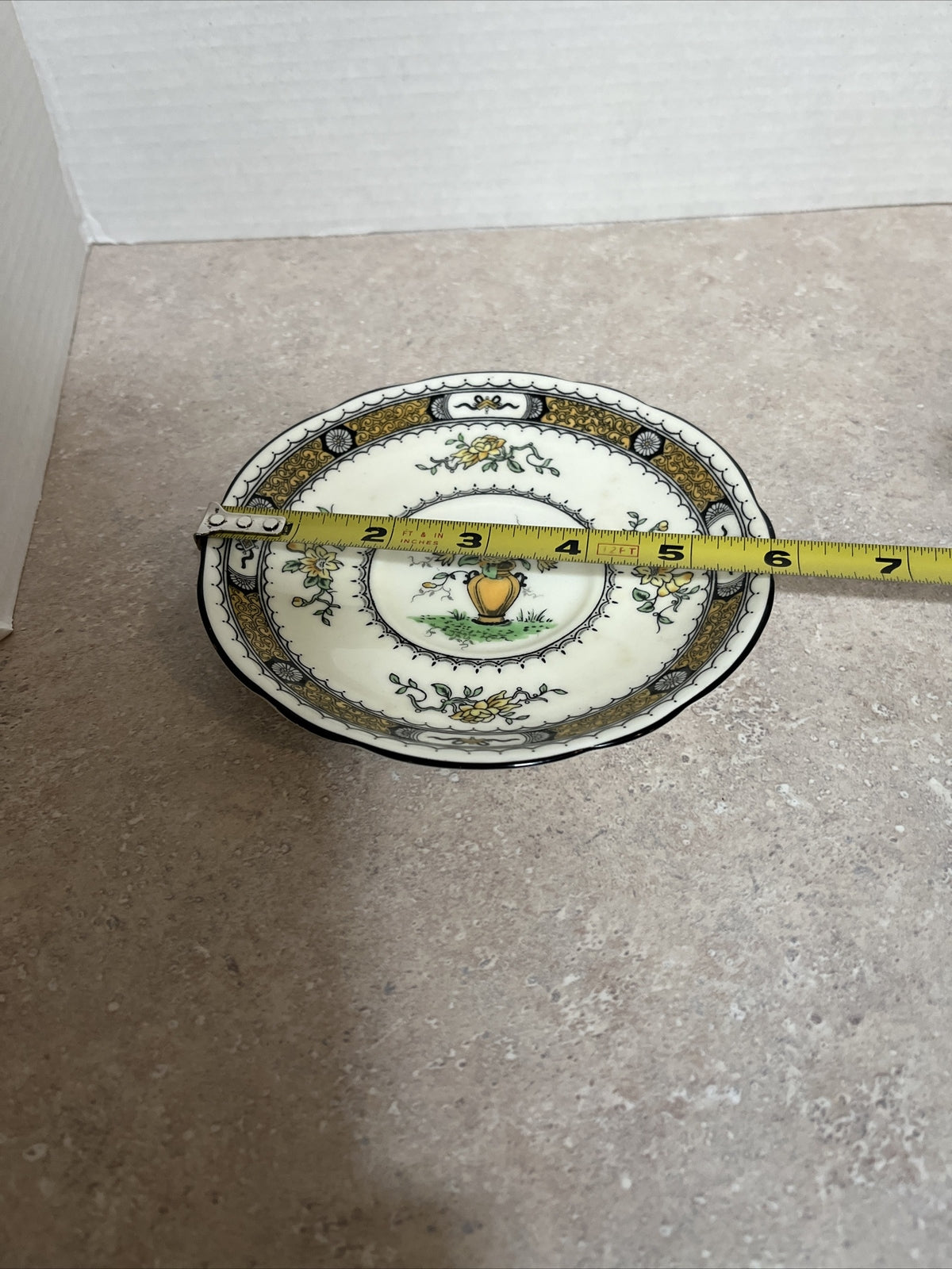 Antique Coalport England French Noble Yellow Tea Cup. numbered