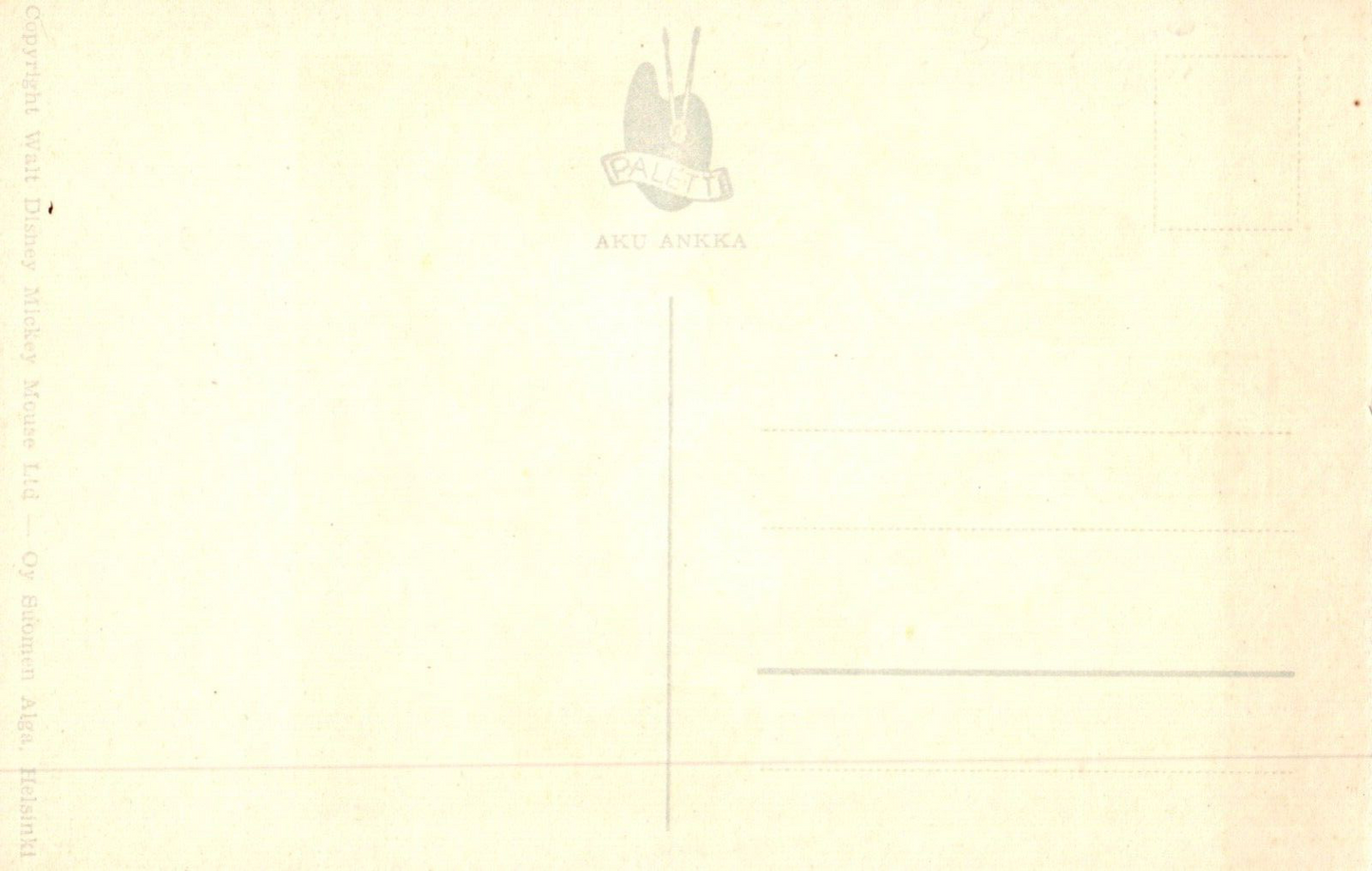 Finnish Donald Duck & Daisy Duck "I Guess It Wouldn't Work!" Disney Postcard