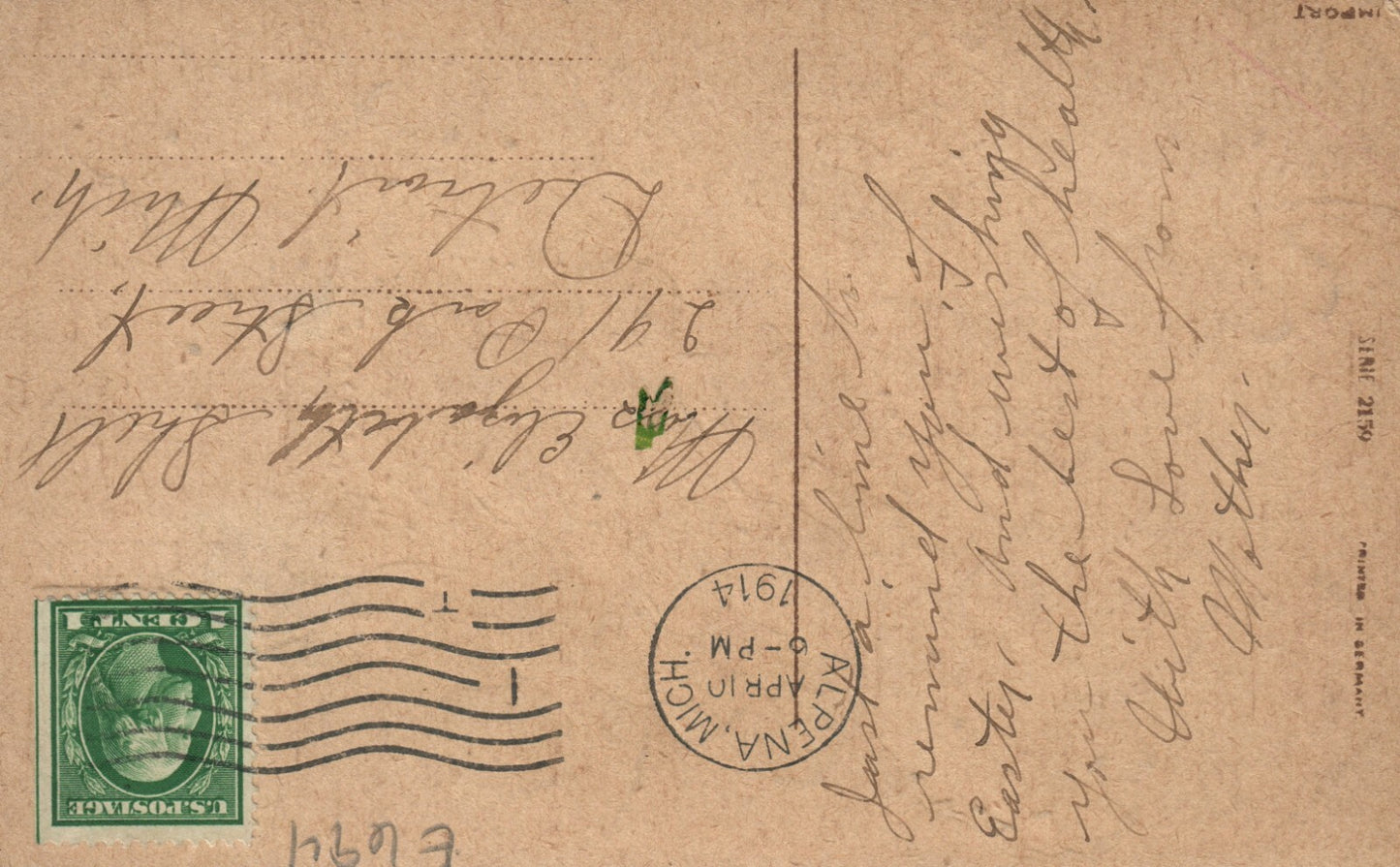 Gold Gilt Gel Easter Violets With Cross Of Lilly Of the valley series 2169