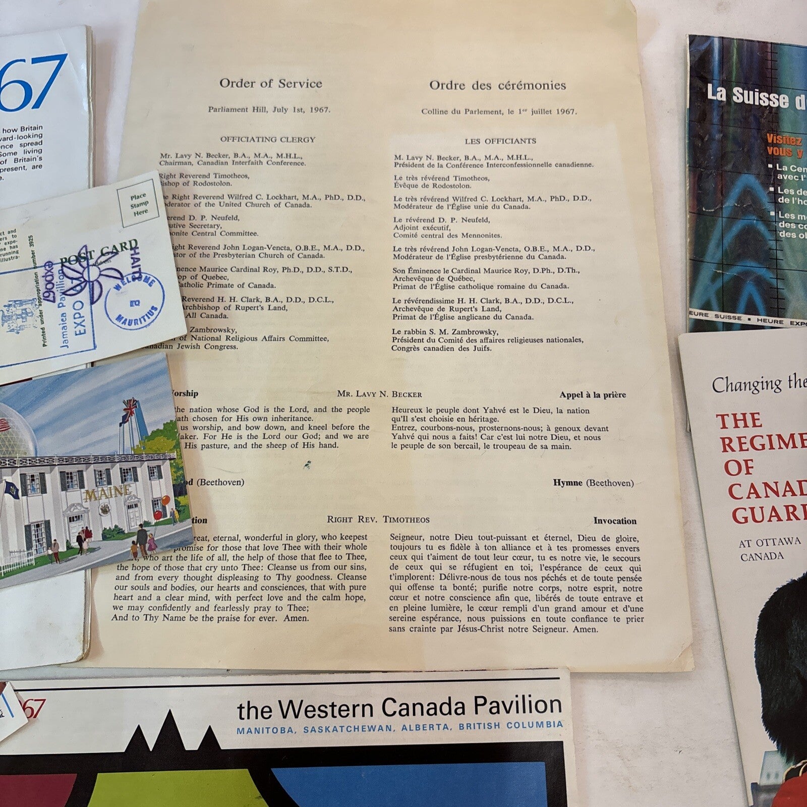 World's Fair Expo 1967 Montreal Canada Maps Brochures Tickets Postcard Stamps