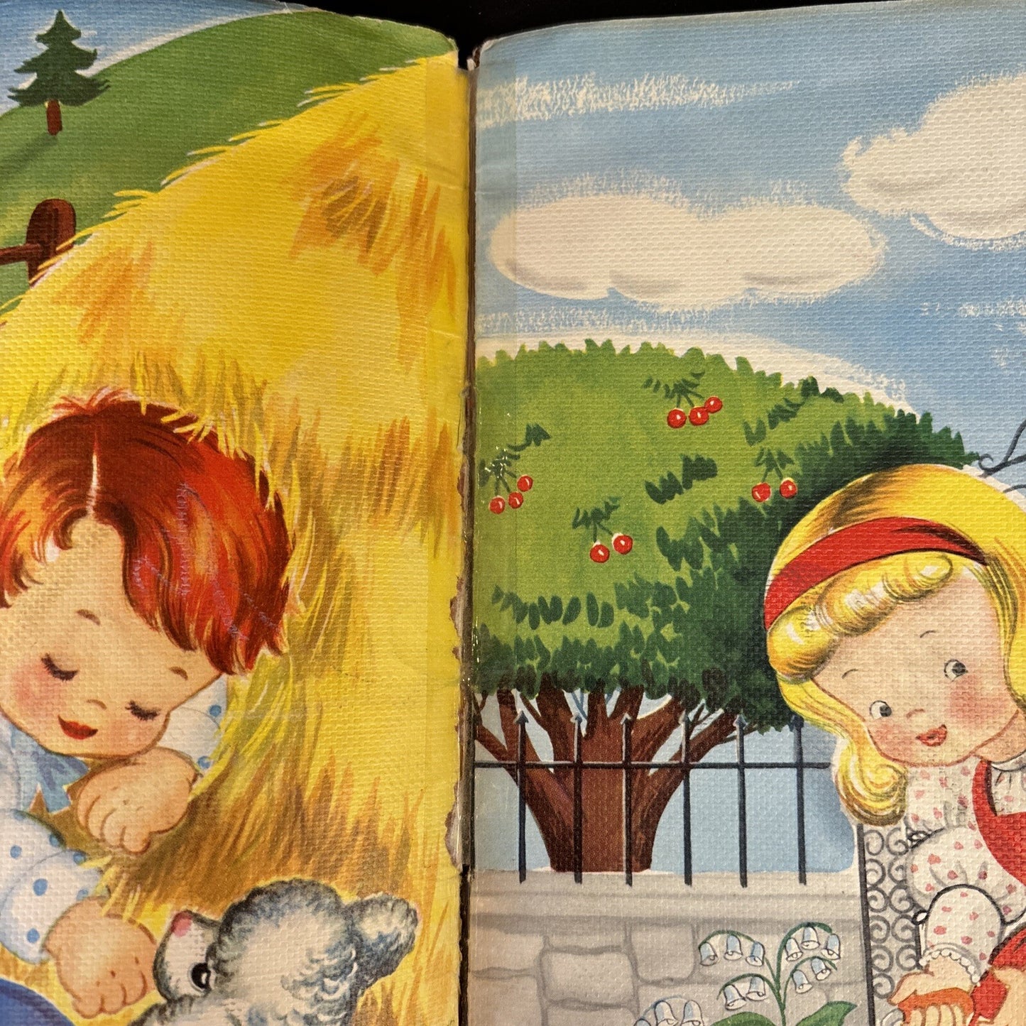 Mother Goose Picture Book Vintage MERRILL Company Publisher Art Nursery ephemera