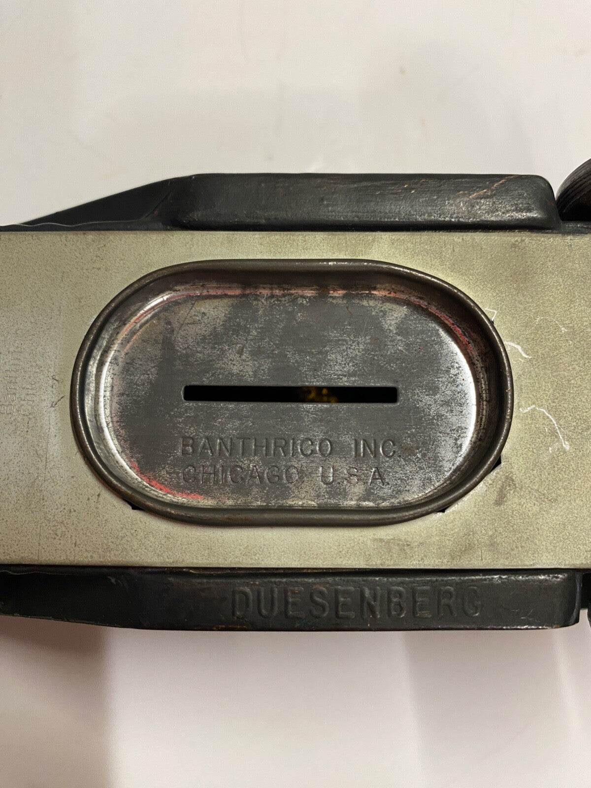 Vintage 1974 Brass Car Bank Duesenberg Banthrico INC. Chicago USA