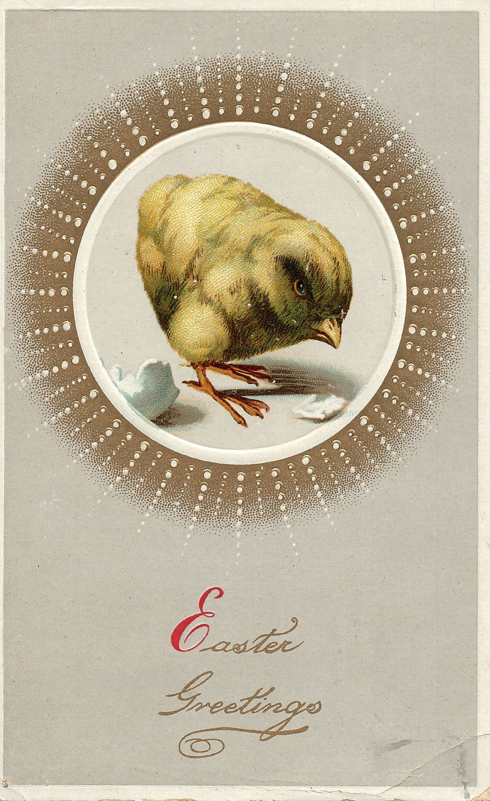 Simple Easter Chick Evil Eye Postcard