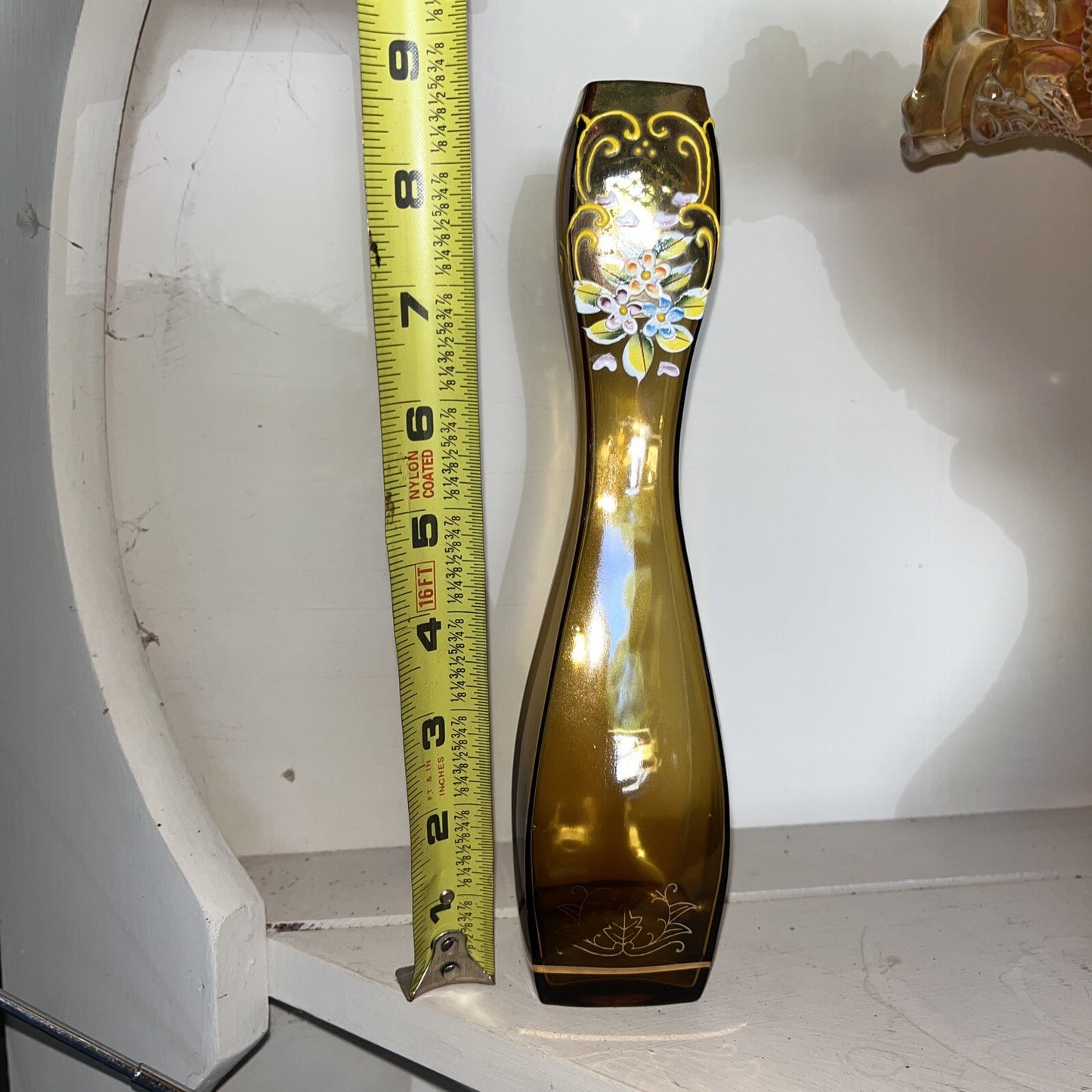 Vintage Moser Czech Glass Bohemian Fluted Vase