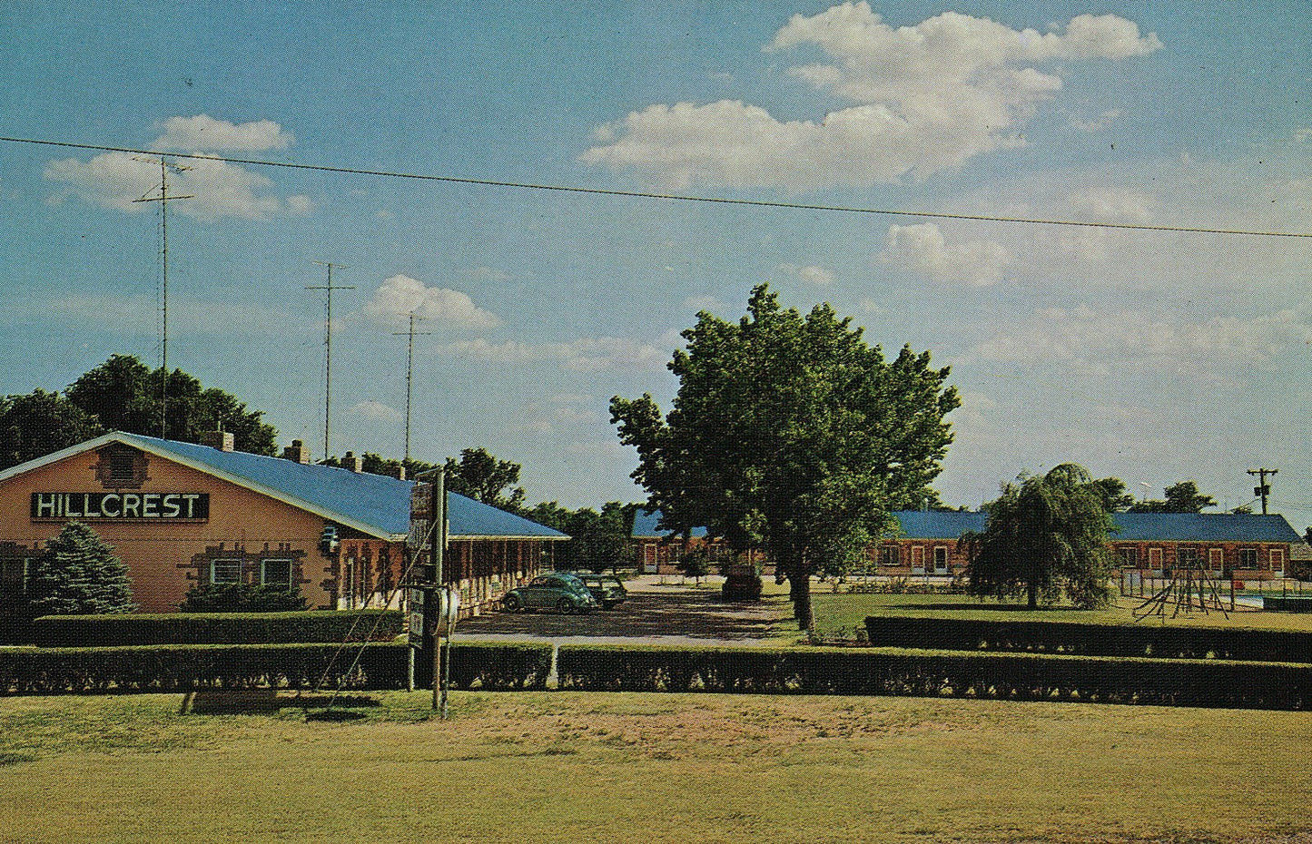 Hotel Motel Hillcrest Motel Norton Kansas AAA Postcard