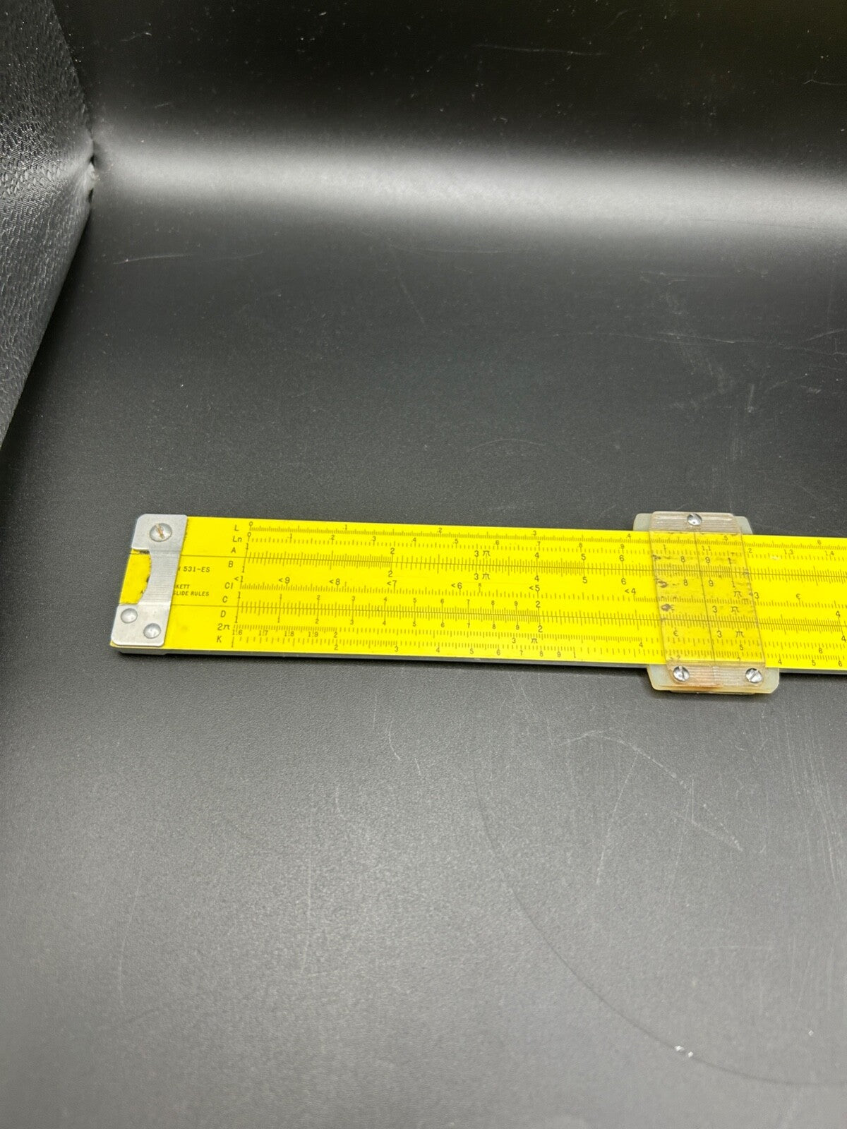 Pickett Model N531 ES 12" Metal Slide Rule Leather case Capitol Radio Engineerin