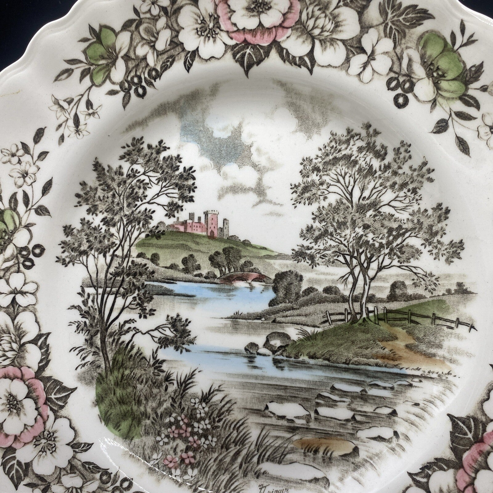 6 10" Dinner Plates English Staffordshire J & G Meakin Stratford-On-Avon